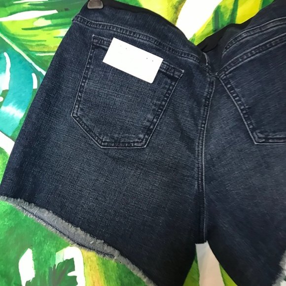 NWT A:glow Maternity 18 Comfy Blue Dark Wash Denim Jean Casual Summer Short - Picture 3 of 5